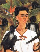 Self-Portrait with Monkeys Frida Kahlo